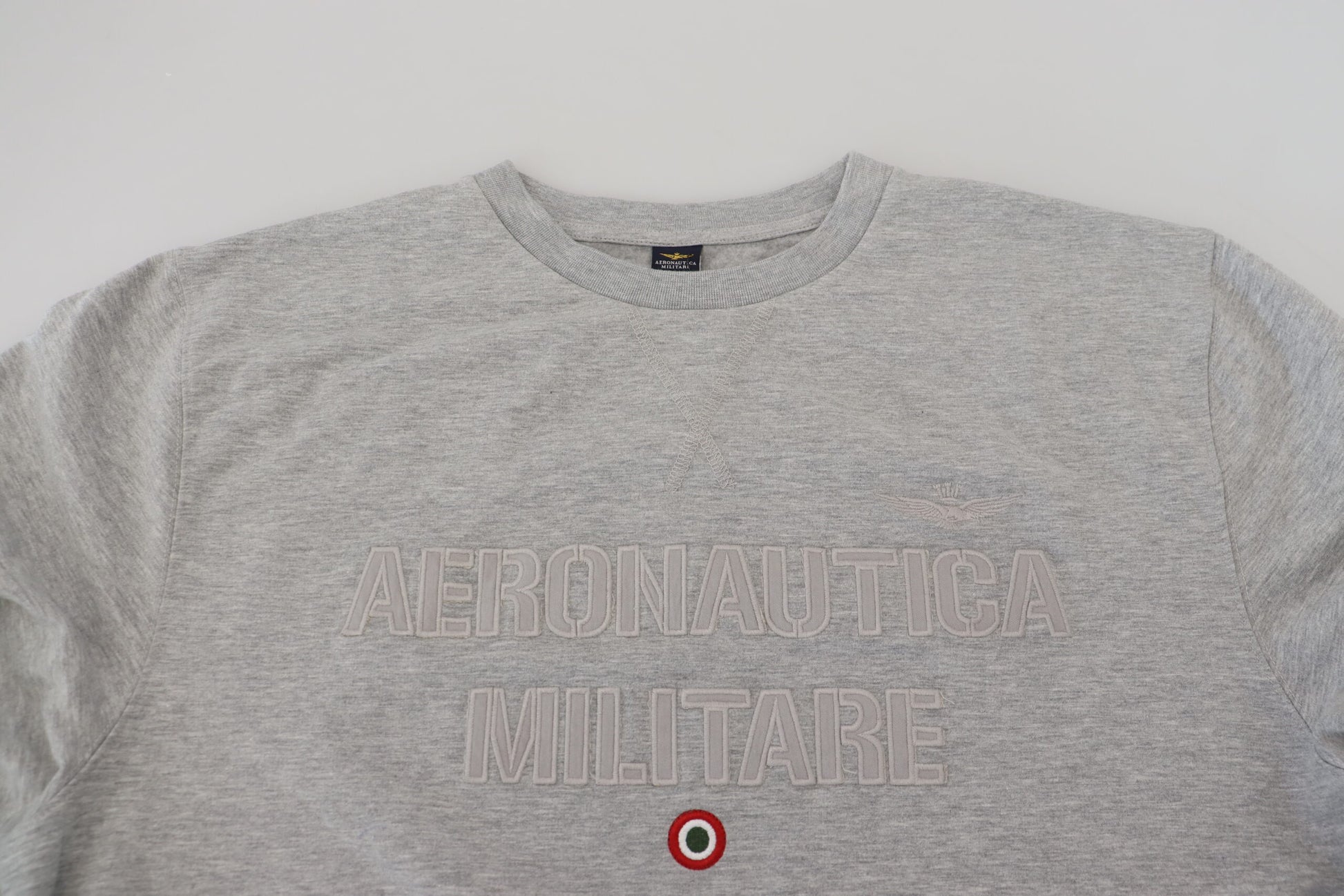 Gray Men Pullover Sweatshirt Sweater-Aeronautica Militare-LabelTerrace.com