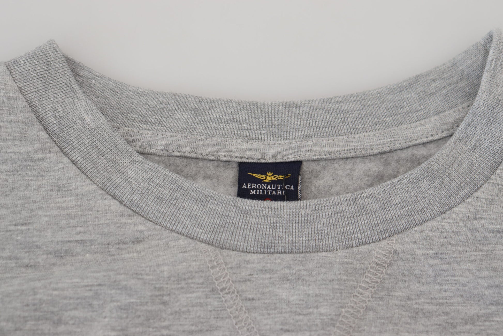 Gray Men Pullover Sweatshirt Sweater-Aeronautica Militare-LabelTerrace.com