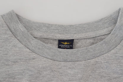 Gray Men Pullover Sweatshirt Sweater-Aeronautica Militare-LabelTerrace.com