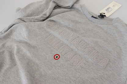 Gray Men Pullover Sweatshirt Sweater-Aeronautica Militare-LabelTerrace.com