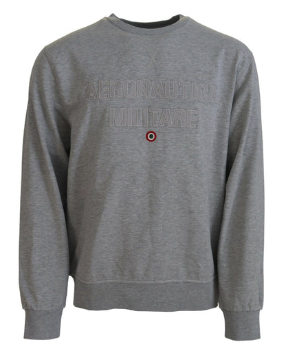 Gray Men Pullover Sweatshirt Sweater-Aeronautica Militare-LabelTerrace.com