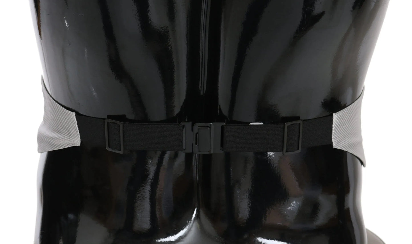 Gray Men Waist Belt 100% Silk Cummerbund-Dolce & Gabbana-LabelTerrace.com