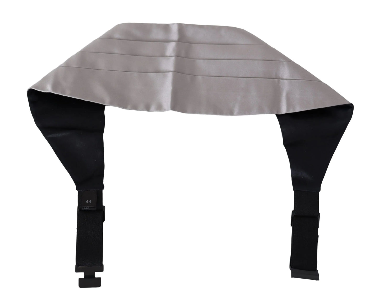 Gray Men Waist Belt 100% Silk Cummerbund-Dolce & Gabbana-LabelTerrace.com