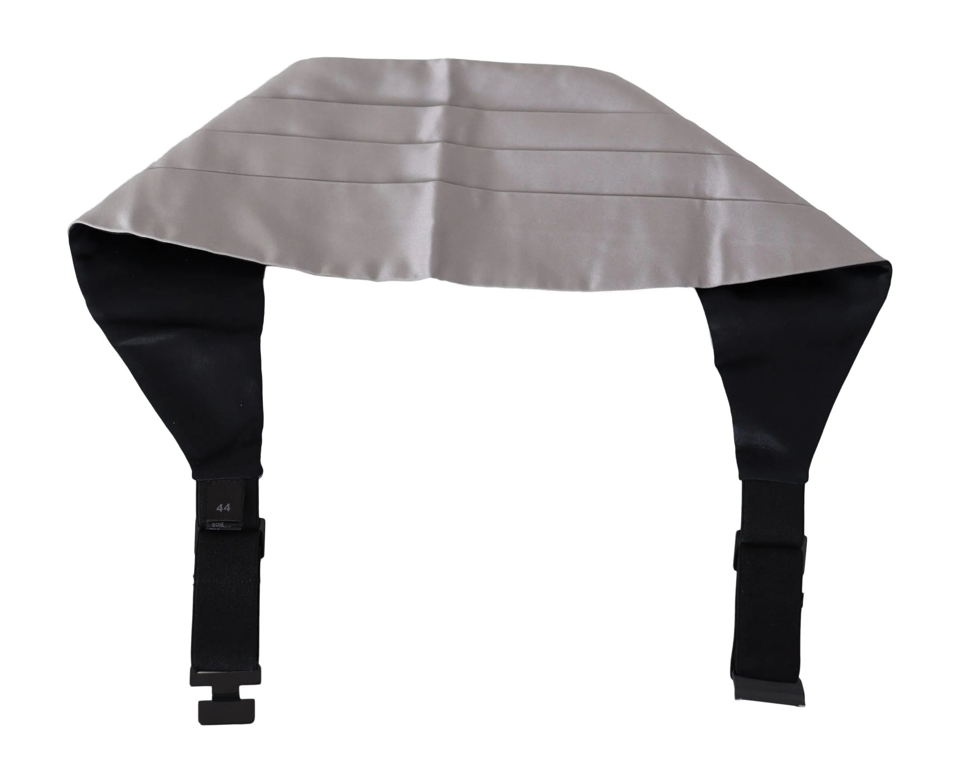 Gray Men Waist Belt 100% Silk Cummerbund-Dolce & Gabbana-LabelTerrace.com