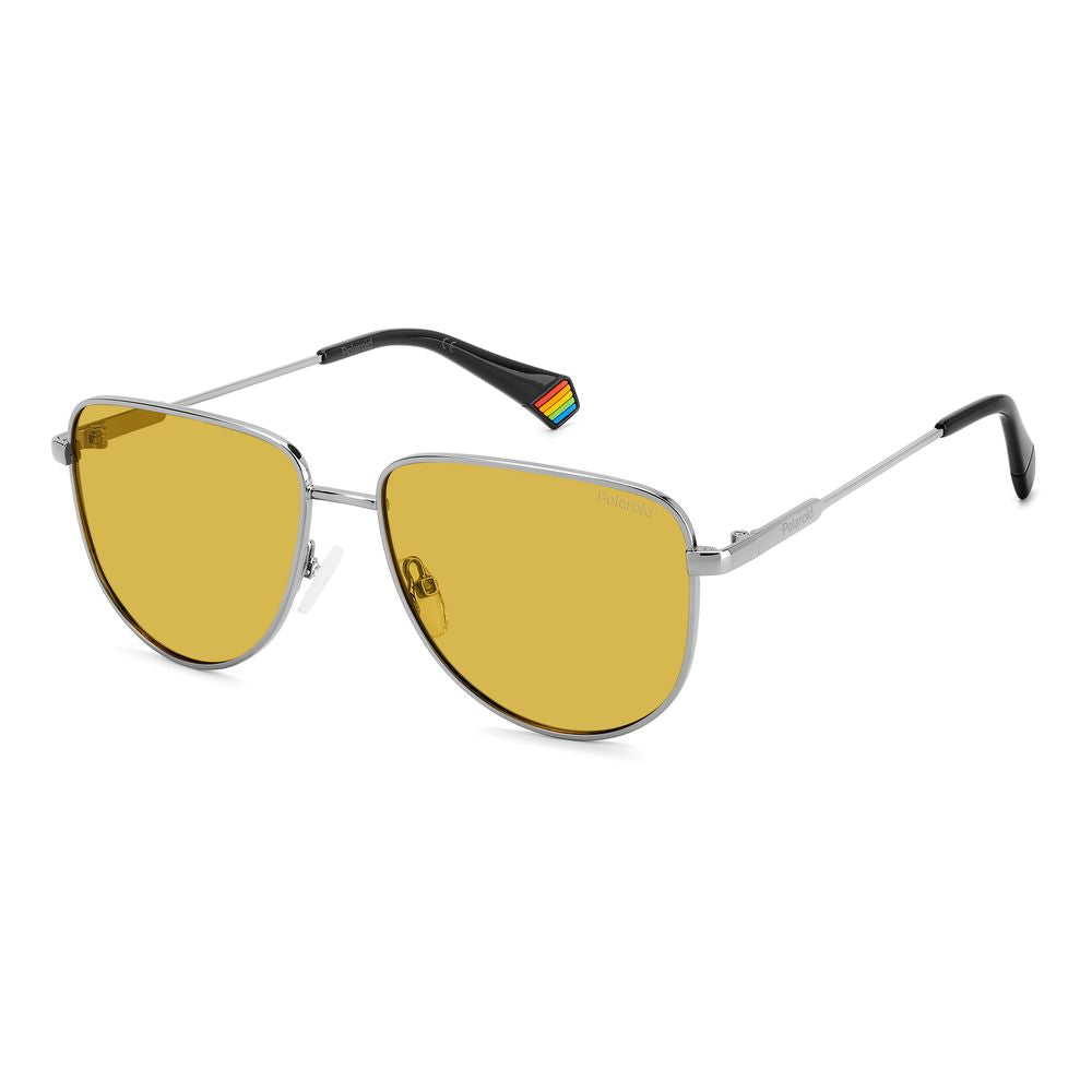 Gray Metal Sunglasses-Polaroid-LabelTerrace.com