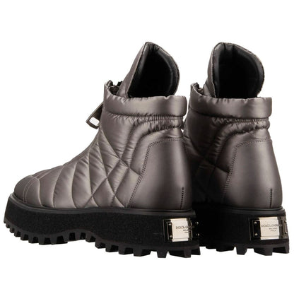 Gray Nylon Men Boot-Dolce & Gabbana-LabelTerrace.com