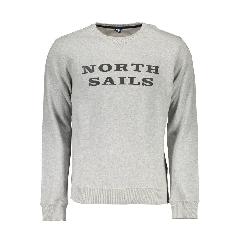 Gray Organic Cotton Men Sweater-North Sails-LabelTerrace.com