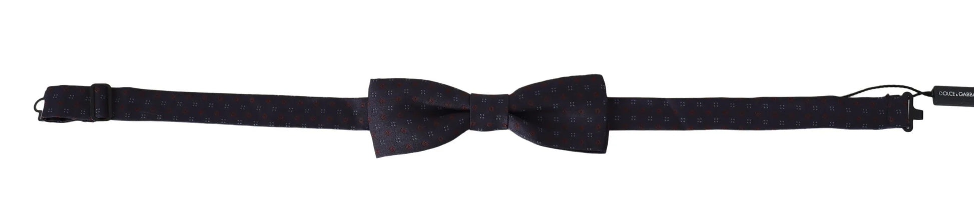 Gray Pattern Silk Adjustable Neck Papillon Bow Tie-Dolce & Gabbana-LabelTerrace.com