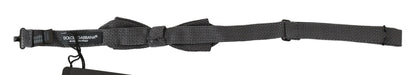 Gray Patterned Silk Adjustable Neck Bow Tie Papillon-Dolce & Gabbana-LabelTerrace.com