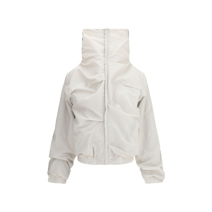 Gray Polyamide Full-Length Jacket