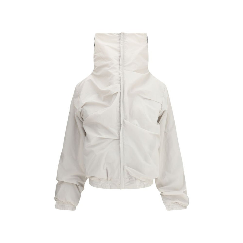 Gray Polyamide Full-Length Jacket