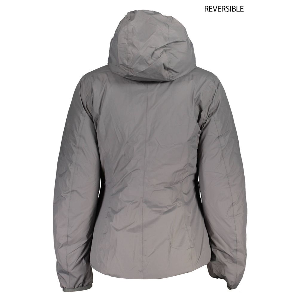 Gray Polyamide Jackets & Coat-K-WAY-LabelTerrace.com