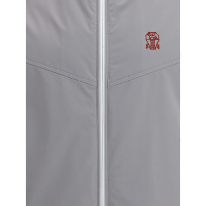 Gray Polyamide Sleveless Jacket