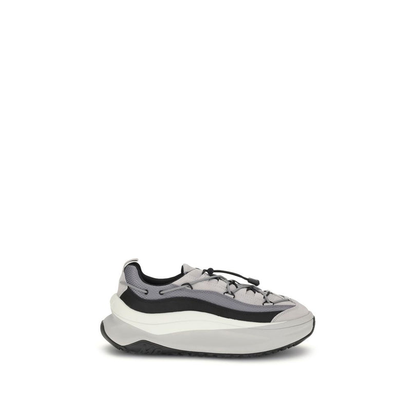 Gray Polyester Athletic Sneakers