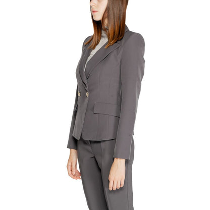 Gray Polyester Blazer