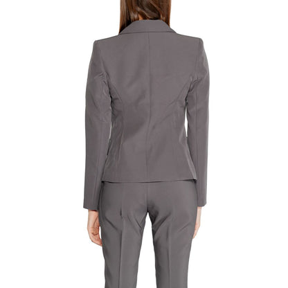 Gray Polyester Blazer
