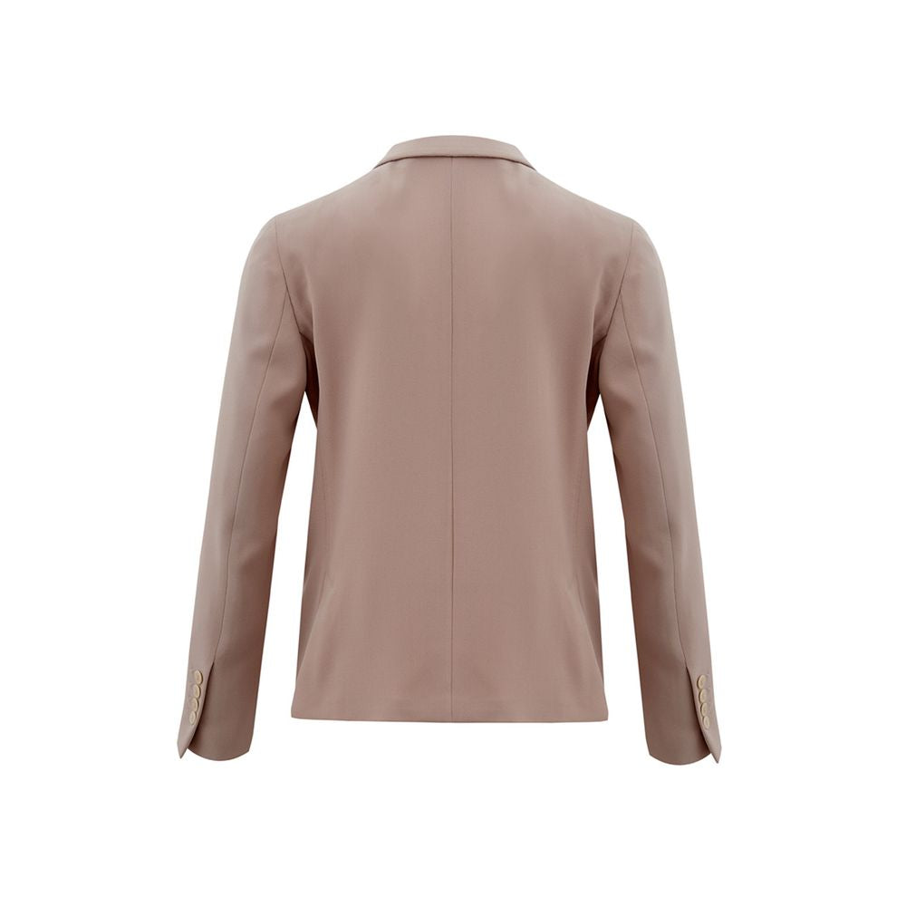 Gray Polyester Jackets & Coat-Lardini-LabelTerrace.com
