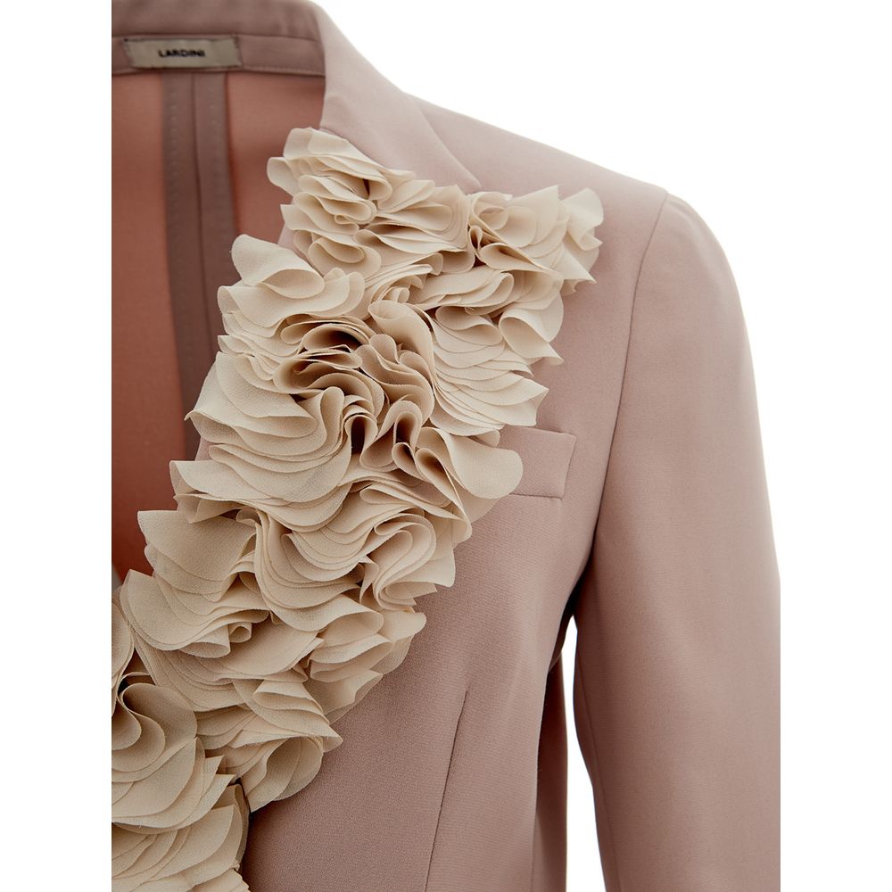 Gray Polyester Jackets & Coat-Lardini-LabelTerrace.com