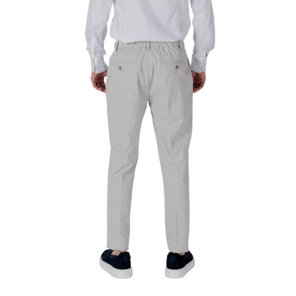 Gray Polyester Dress Pants