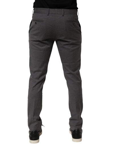 Gray Polyester Formal Dress Trouser Pants-Daniele Alessandrini-LabelTerrace.com