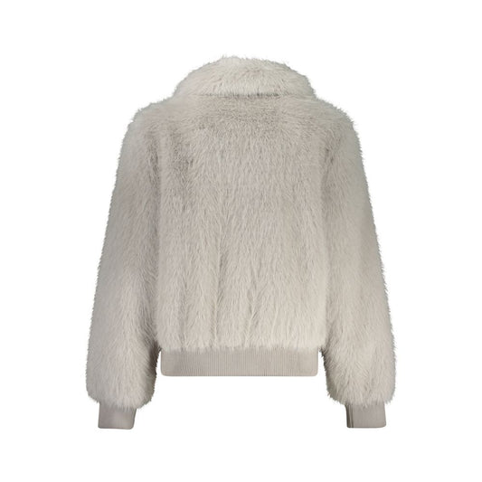 Gray Polyester Jackets & Coat-Guess Jeans-LabelTerrace.com