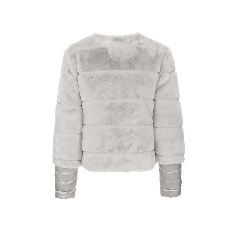 Gray Polyester Jackets & Coat-Maison Espin-LabelTerrace.com