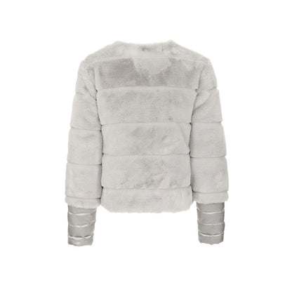 Gray Polyester Jackets & Coat-Maison Espin-LabelTerrace.com