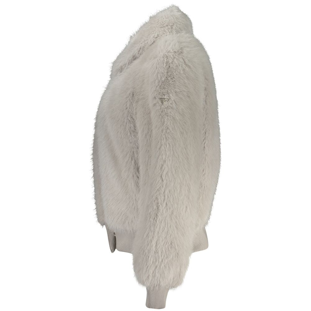 Gray Polyester Jackets & Coat-Guess Jeans-LabelTerrace.com