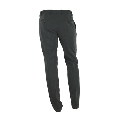 Gray Polyester Men Trousers-Made in Italy-LabelTerrace.com
