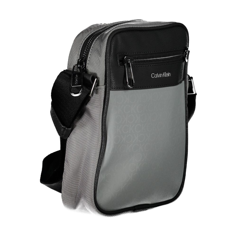 Gray Polyester Shoulder Bag-Calvin Klein-LabelTerrace.com