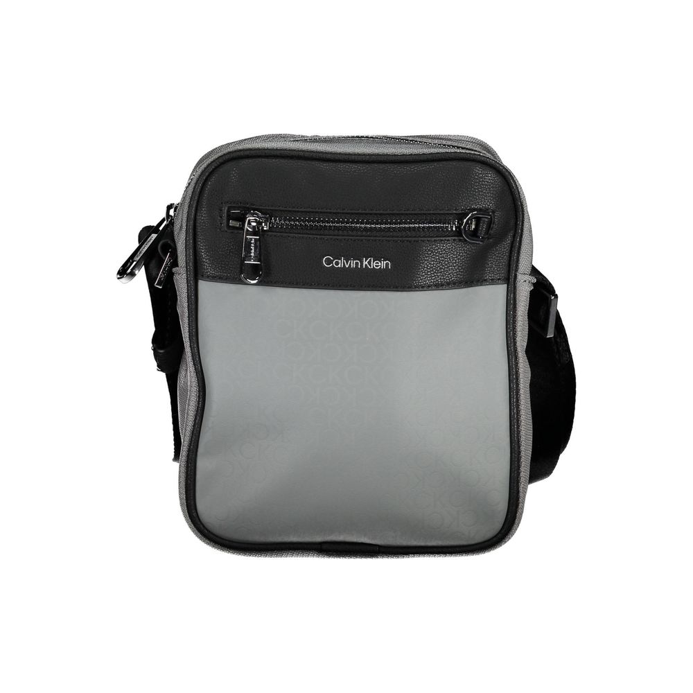 Gray Polyester Shoulder Bag-Calvin Klein-LabelTerrace.com