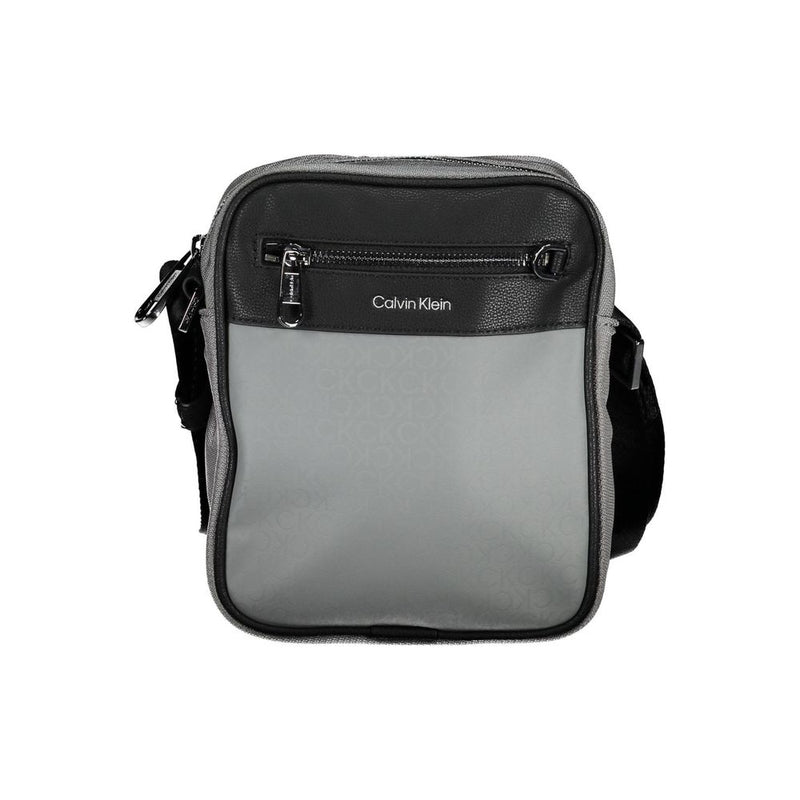 Gray Polyester Shoulder Bag-Calvin Klein-LabelTerrace.com