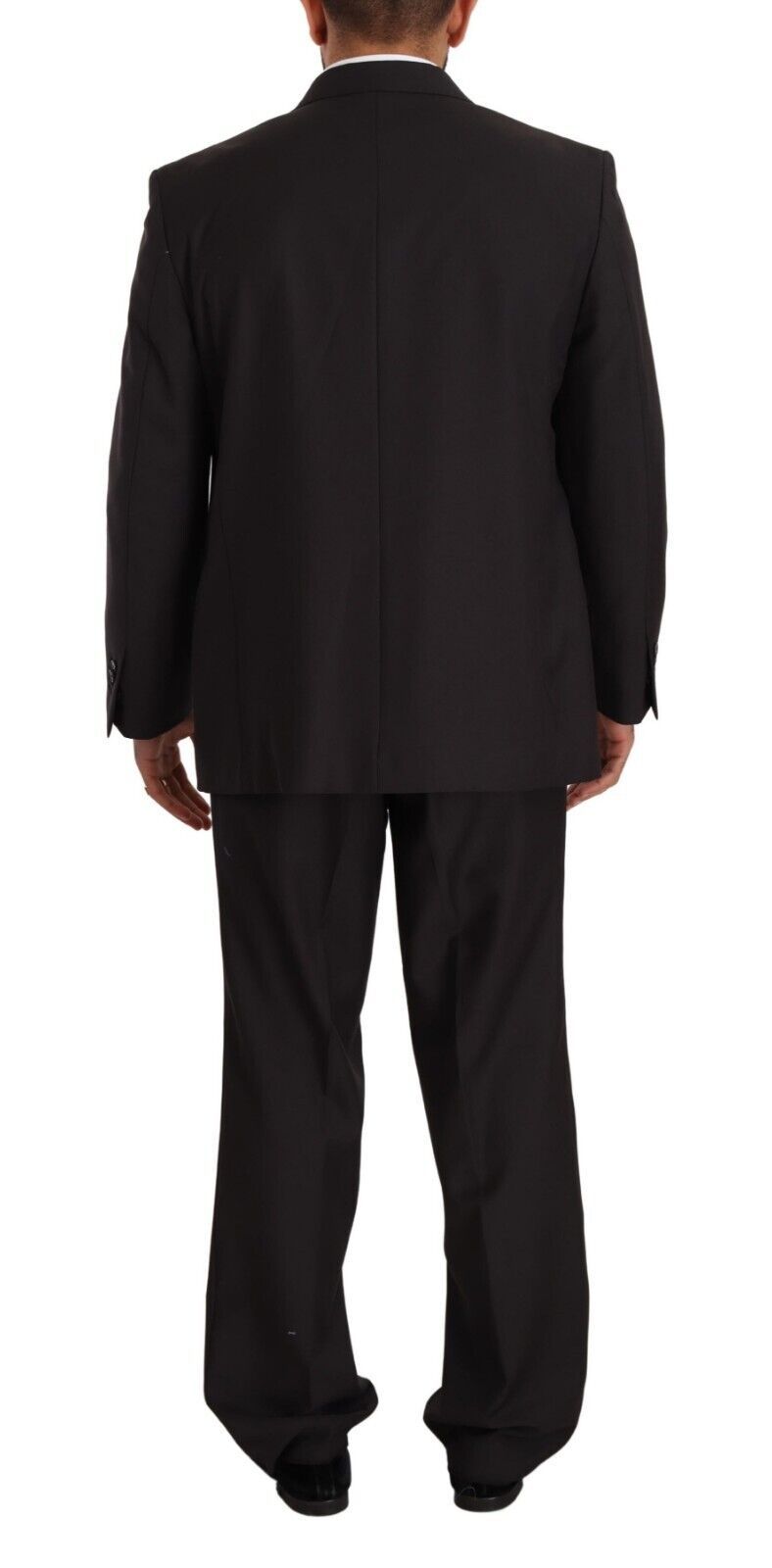 Gray Polyester Single Breasted Formal Suit-Domenico Tagliente-LabelTerrace.com