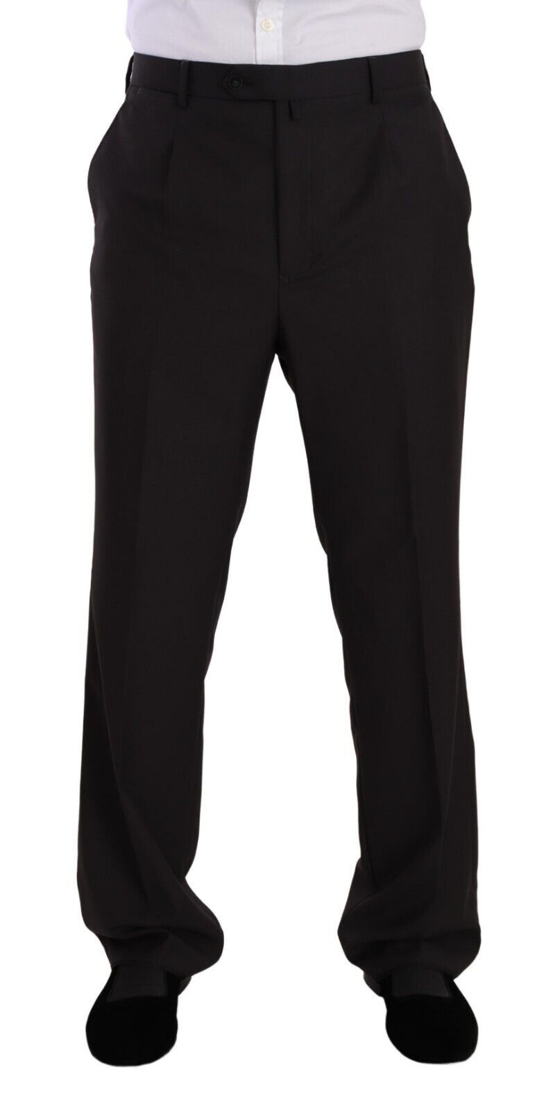 Gray Polyester Single Breasted Formal Suit-Domenico Tagliente-LabelTerrace.com