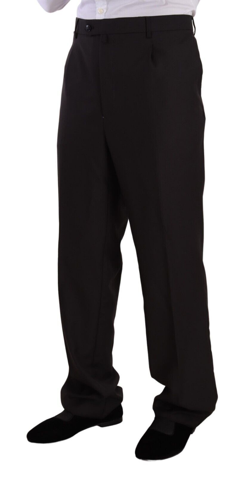 Gray Polyester Single Breasted Formal Suit-Domenico Tagliente-LabelTerrace.com