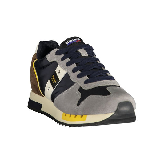 Gray Polyester Sneaker-Blauer-LabelTerrace.com