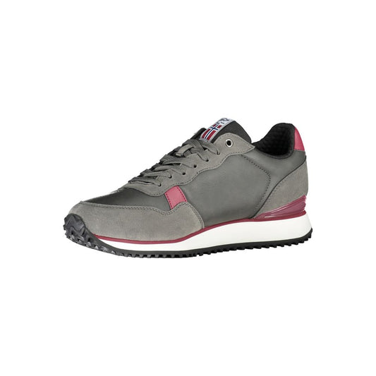 Gray Polyester Sneaker