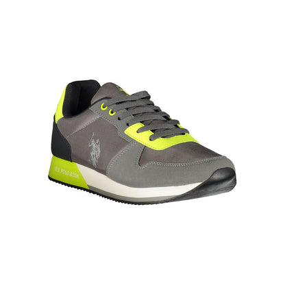 Gray Polyester Sneaker
