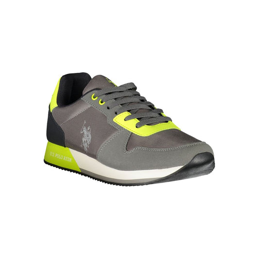 Gray Polyester Sneaker