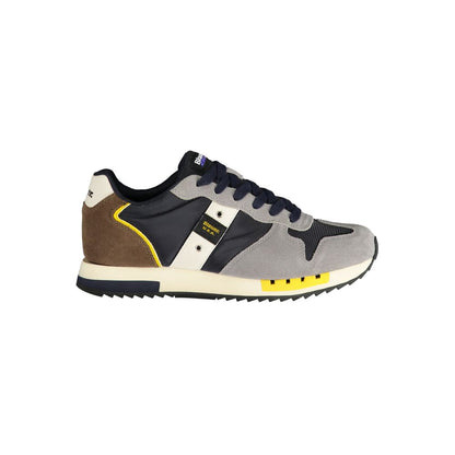 Gray Polyester Sneaker-Blauer-LabelTerrace.com