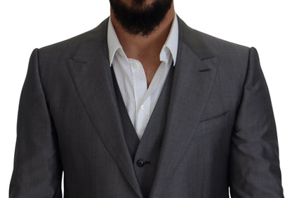 Gray SICILIA 3 Piece Slim Fit Suit