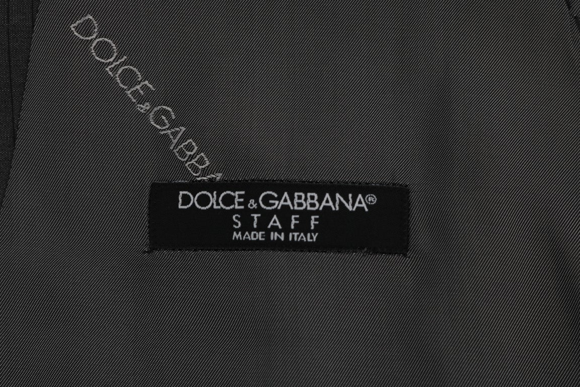 Gray STAFF Cotton Rayon Vest-Dolce & Gabbana-LabelTerrace.com