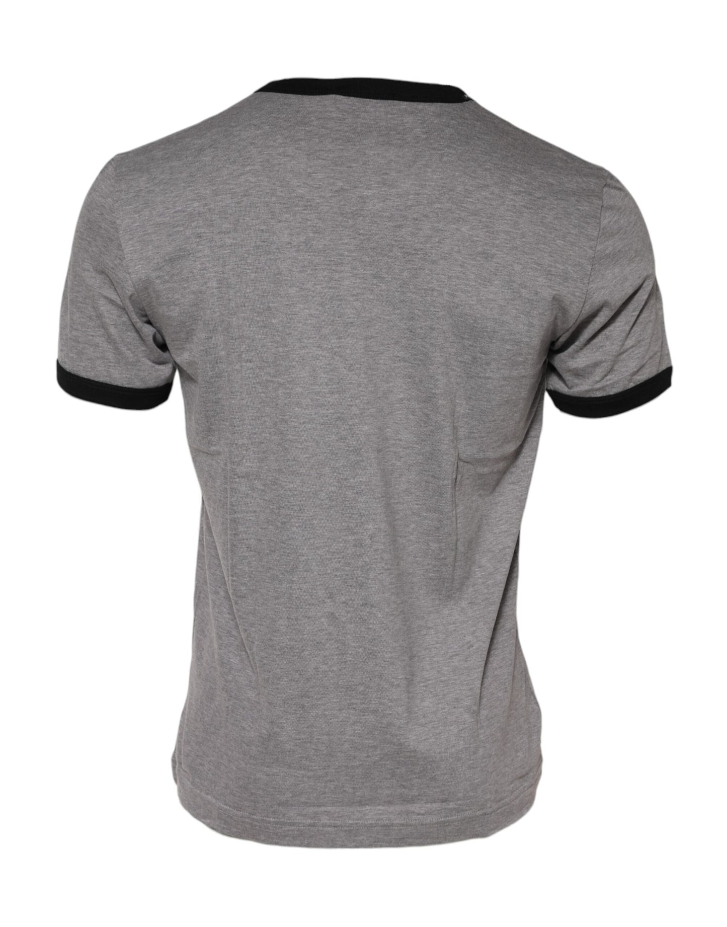 Gray Sacred Heart Cotton Crew Neck T-shirt-Dolce & Gabbana-LabelTerrace.com