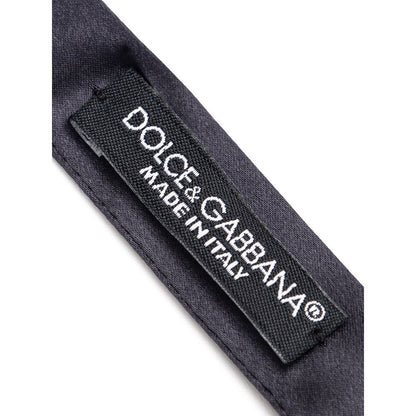 Gray Silk Bowty-Dolce & Gabbana-LabelTerrace.com