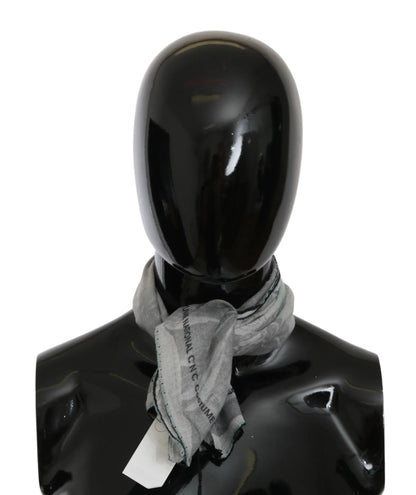 Gray Silk Shawl Foulard Wrap Scarf-Costume National-LabelTerrace.com