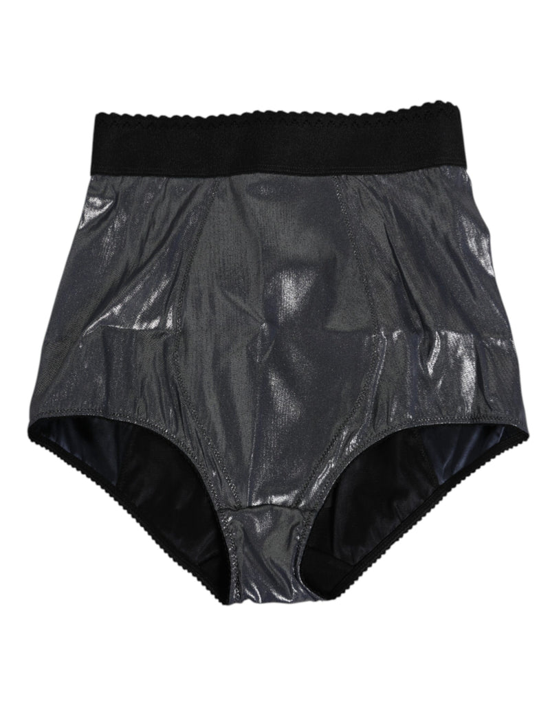 Gray Silk Stretch Slip Girdle Panty Underwear-Dolce & Gabbana-LabelTerrace.com