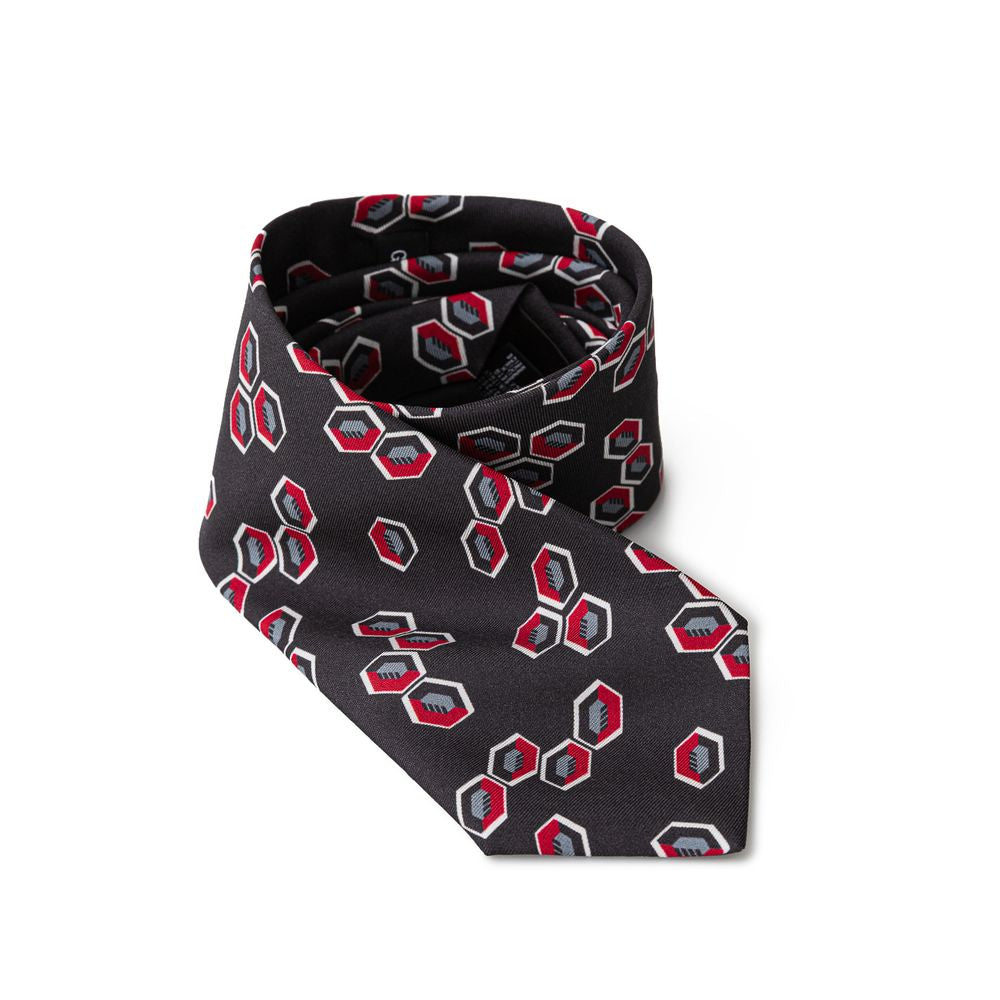 Gray Silk Ty-Giorgio Armani-LabelTerrace.com