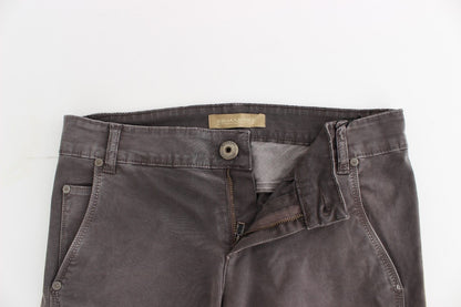 Gray Slim Jeans Denim Pants Skinny Leg Stretch-Ermanno Scervino-LabelTerrace.com