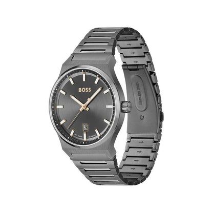 Gray Stainless Steel Dress Watch