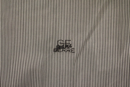 Gray Striped Cotton Casual Shirt-GF Ferre-LabelTerrace.com